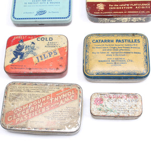 7x Old Tins