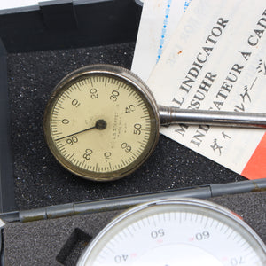 3x Vintage Dial Test Indicator Gauges - Clarke, Starrets, Mercer