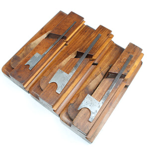3x C Nurse (Maidstone) Wooden Planes - Bead - 1/2", 7/8", 1" (Beech)