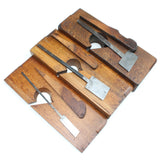 3x Old Nurse Wooden Planes - Rabbet / Rebate (Beech)