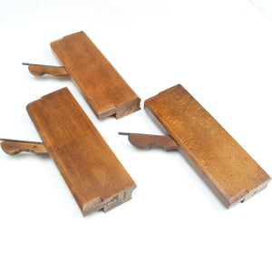 3x Nurse (London) Wooden Planes - Ovolo - 3/8", 5/8" (Beech)