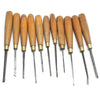 11x Frost Wood-Carving Tools (Beech) - OldTools.co.uk