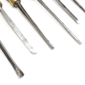 11x Frost Wood-Carving Tools (Beech) - OldTools.co.uk