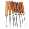 7x Frost Wood-Carving Tools (Beech, Mahogany) - OldTools.co.uk