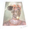 Old Signed 'Joy Adamson' Print Of African Tribes Person