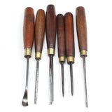 6x "Prize Medals" Addis Wood-Carving Tools (Mahogany)