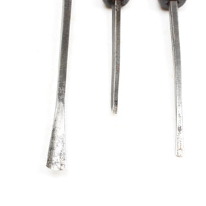 5x Old Wood-Carving Tools (Beech, Mahogany)