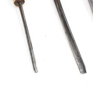 3x Old Wood-Carving Tools (Beech) - OldTools.co.uk