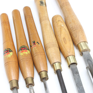 6x Old Woodturning Tools - UK ONLY