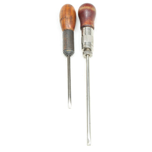 Small, Old Hartley & Millers Falls Ratchet Screwdrivers