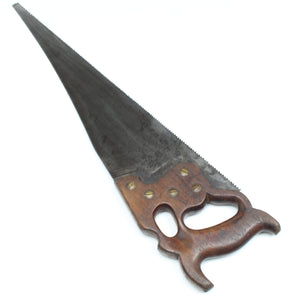 Old Goats Head and Disston Thumb Hole Hand Saws (Beech)