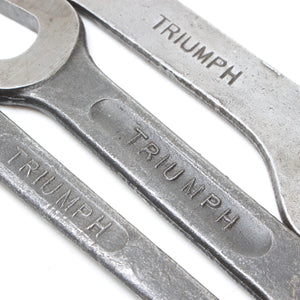 3x Old Triumph Spanners