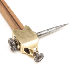 Old Unusual Brass Trammel Points - OldTools.co.uk