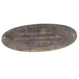 Vintage Brass Sign / Plaque - Stiffest Dickeys - OldTools.co.uk