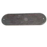 Vintage Copper Sign / Plaque - Wash Their Balls - OldTools.co.uk