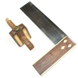 Joseph Marples Try Square and Mortice Gauge (Walnut) - OldTools.co.uk