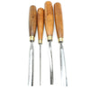 4x Old Wood-Carving Tools + Carvers Mallet (Beech) - OldTools.co.uk