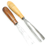 2x Old Carving Tools - ", " (Boxwood, Fruitwood) - OldTools.co.uk