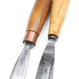 2x Old Carving Tools - ", " (Boxwood, Fruitwood) - OldTools.co.uk