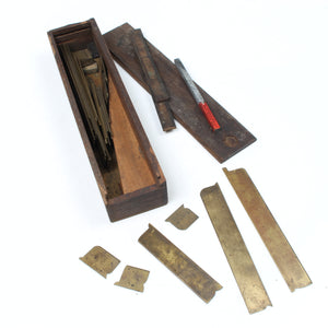 Old Box Of Brass Templates/Pieces