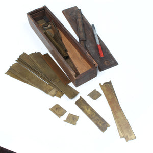 Old Box Of Brass Templates/Pieces