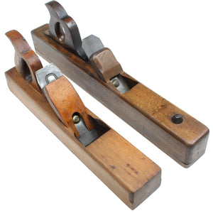 Old Wooden Jack Plane and Narrow Fore Plane (Beech) - OldTools.co.uk