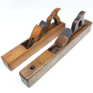 Old Wooden Jack Plane and Narrow Fore Plane (Beech) - OldTools.co.uk