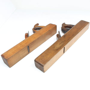Old Wooden Jack Plane and Narrow Fore Plane (Beech) - OldTools.co.uk