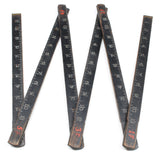 Old Black Zig-Zag Rule - 6ft (Beech) - OldTools.co.uk