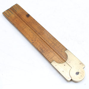 Old John Rabone Wooden Folding Rule - 24" (Boxwood) - OldTools.co.uk