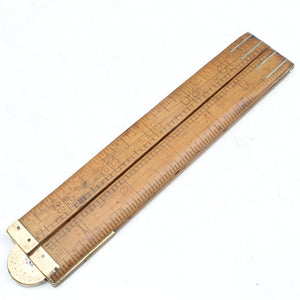 Old John Rabone Wooden Folding Rule - 24" (Boxwood) - OldTools.co.uk