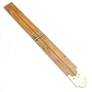 Old John Rabone Wooden Folding Rule - 24" (Boxwood) - OldTools.co.uk