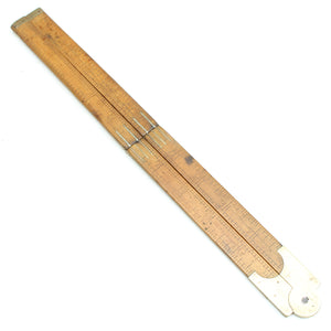 Old John Rabone Wooden Folding Rule - 24" (Boxwood) - OldTools.co.uk