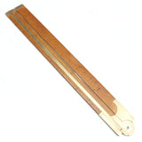 Old Rare Wooden Folding Rule with Brass Slide Rule - 24" (Boxwood) - OldTools.co.uk