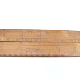 Old J Rabone Wooden Folding Rule with Coventry Advertising - 24" (Boxwood) - OldTools.co.uk
