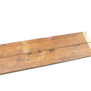 Old J Rabone Wooden Folding Rule with Coventry Advertising - 24" (Boxwood) - OldTools.co.uk
