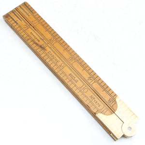 Old Rabone Wooden Folding Rule No. 1375 - 24" (Boxwood) - OldTools.co.uk