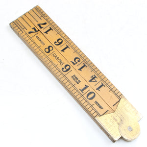 Old Rabone Wooden Folding Rule No. 1167 - 24" (Boxwood) - OldTools.co.uk