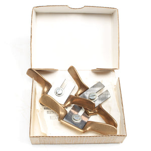 3x Old Tiny Brass Spokeshaves (USA) - OldTools.co.uk