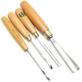 4x Old Carving Tools (Ash, Beech) - OldTools.co.uk