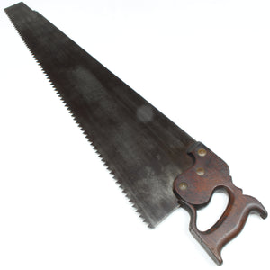 Old Disston Philadelphia Rip Saw with Advertising – 28" (Beech) - OldTools.co.uk