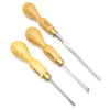 3x Old Small Marples Wood Carving Tools Set (Ash)