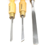 3x Old Small Marples Wood Carving Tools Set (Ash)
