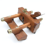 Old Wooden Plough Plane + 8 Cutters (Beech) - OldTools.co.uk