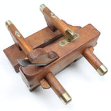 Old Wooden Plough Plane + 8 Cutters (Beech) - OldTools.co.uk