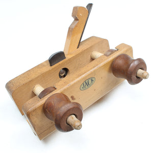 Old 'Jack' Wooden Plough Plane + 3 Cutters (Beech)