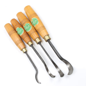4x Addis Deep Spoon Wood Carving Gouges (Beech)