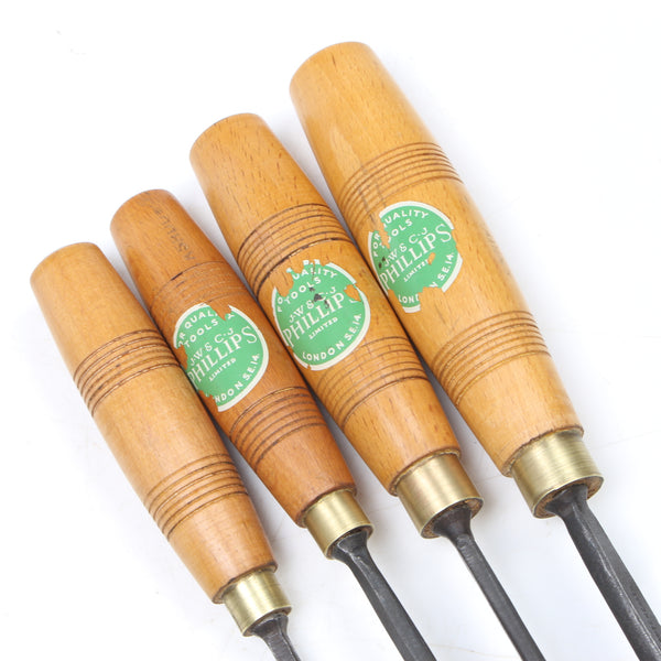 SOLD - 4x Addis Deep Spoon Wood Carving Gouges (Beech) – OldTools.co.uk