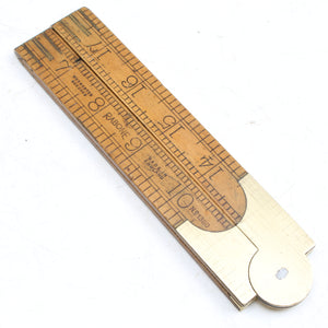 Old Rabone Folding Rule - No. 1380 (Boxwood) - OldTools.co.uk