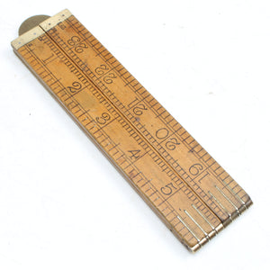 Old Rabone Folding Rule - No. 1380 (Boxwood) - OldTools.co.uk